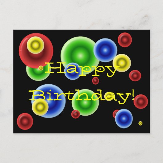 Gelukkige Verjaardagskringen Briefkaart (Voorkant)