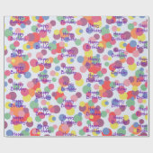 Gelukkige Verjaardagskringen Cadeaupapier (Vlak)