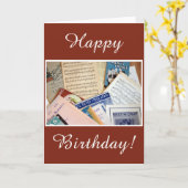 Gelukkige verjaardagsmuziek kaart (Gele Bloem)