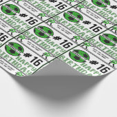 Gelukkige Verjaardagsnaam Leeftijd Sentiment Voetb Cadeaupapier (Hoek)