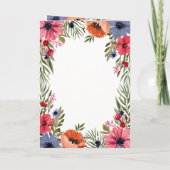 Gelukkige Verjaardagsnaam Zomerbloemen Poppies Flo Kaart (Achterkant)