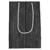 Gelukkige verjaardagsnota op grijs hout medium cadeauzakje (Achterkant)