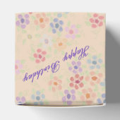 Gelukkige Verjaardagspapier Gebloemd Feestgunst Bedankdoosjes (Bovenkant)