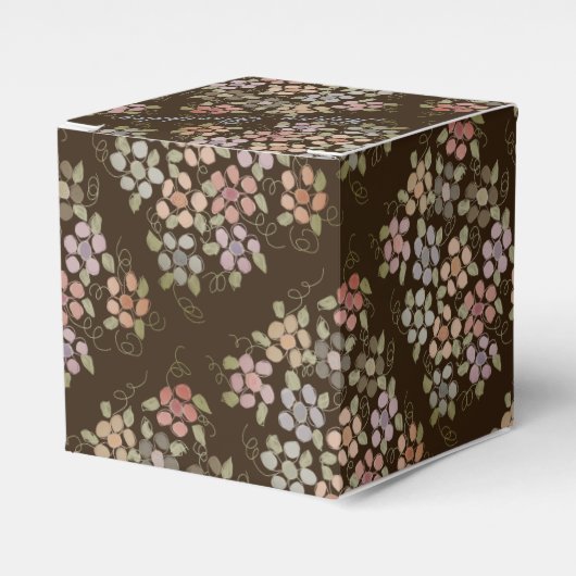 Gelukkige Verjaardagspapier Gebloemde Chocolade Fa Bedankdoosjes (Voorkant Zijde)