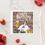 Gelukkige Verjaardagspapier servetten, Bier Servet (Insitu)