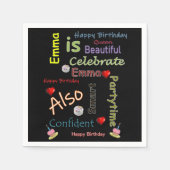 Gelukkige Verjaardagspapier Servetten Emma (Voorkant)