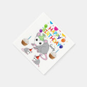 Gelukkige Verjaardagspapier servetten, Possum Servet (Hoek)