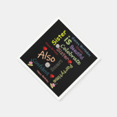 Gelukkige Verjaardagspapier Servetten Zuster (Hoek)