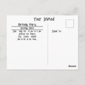 Gelukkige Verjaardagspartij Kleurrijke Borsteluitn Briefkaart (Achterkant)