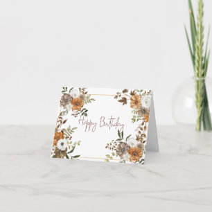 Gelukkige Verjaardagspastel Floral Botanische Rege Kaart