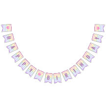 Gelukkige Verjaardagspastel Regenboog Witte Strepe