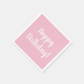 Gelukkige Verjaardagspastel Roze Verjaardagsfeestj Servet (Hoek)