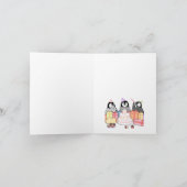 Gelukkige verjaardagspinguïns kaart (Binnen)