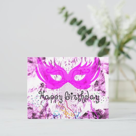 Gelukkige Verjaardagspret Briefkaart (Staand voorkant)