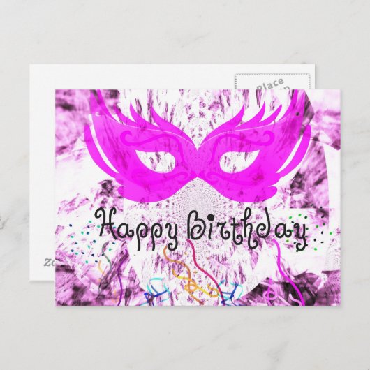 Gelukkige Verjaardagspret Briefkaart (Voorkant / Achterkant)