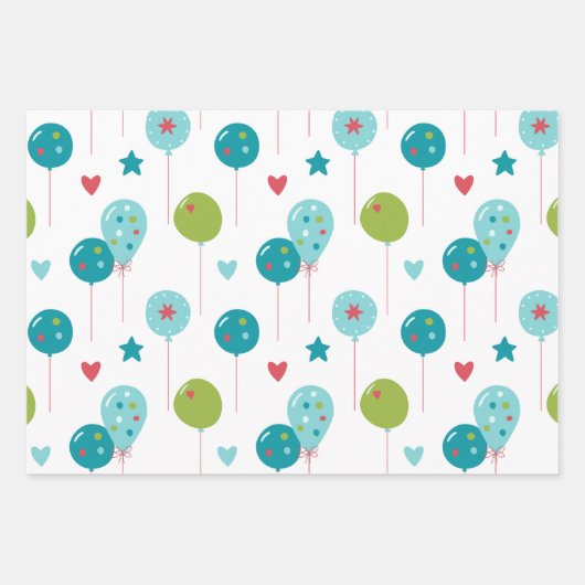 Gelukkige Verjaardagspret Inpakpapier Vel (Voorkant 3)