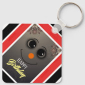 Gelukkige verjaardagsSleutelhanger Sleutelhanger (Achterkant)