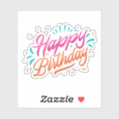 Gelukkige verjaardagssticker sticker (Vel)