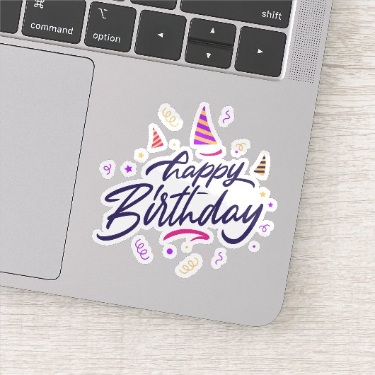 Gelukkige verjaardagssticker sticker (Detail)