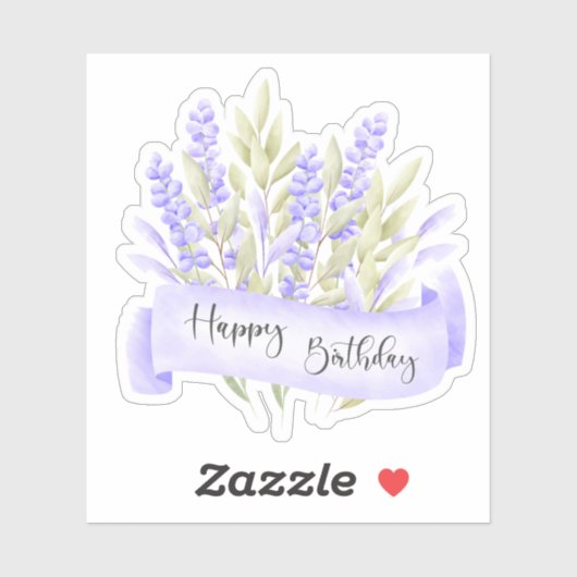 Gelukkige verjaardagssticker sticker (Vel)