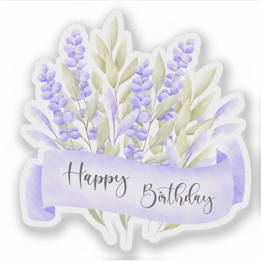 Gelukkige verjaardagssticker sticker (Voorkant)