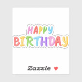 Gelukkige verjaardagssticker sticker (Vel)