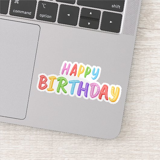 Gelukkige verjaardagssticker sticker (Detail)
