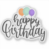 Gelukkige verjaardagssticker sticker (Voorkant)