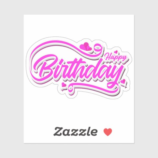 Gelukkige verjaardagssticker sticker (Vel)