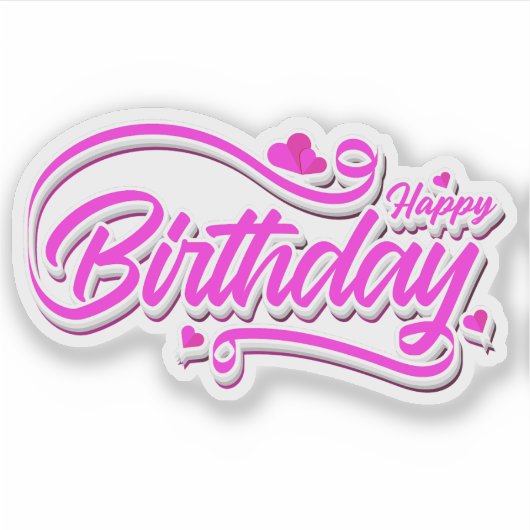 Gelukkige verjaardagssticker sticker (Voorkant)
