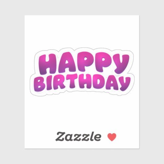 Gelukkige verjaardagssticker sticker (Vel)