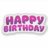 Gelukkige verjaardagssticker sticker (Voorkant)