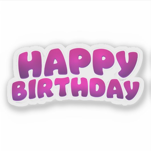 Gelukkige verjaardagssticker sticker (Voorkant)
