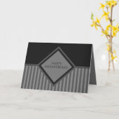 gelukkige verjaardagsstrepen kaart (Gele Bloem)