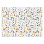 Gelukkige verjaardagstaart print tafelkleed (Voorkant (Horizontaal))