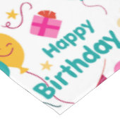 Gelukkige verjaardagstaart print tafelkleed (Gekanteld)