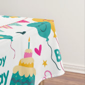 Gelukkige verjaardagstaart print tafelkleed (Voorbeeld)
