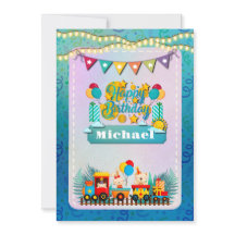 Gelukkige Verjaardagstrein met Leuke Dieren Wensen