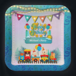 Gelukkige Verjaardagstrein met Leuke Dieren Wensen Papieren Bordje<br><div class="desc">Mijn creaties voegen een vleugje plezier toe aan een verscheidenheid aan items,  waaronder kaarten,  vernieuwende t-shirts,  stickers,  mokken,  decoratieve borden en een reeks boeiende collecties. Laten we elke verjaardag omzetten in een onvergetelijke reis van blijdschap en hartelijke wensen met mijn bijzondere design.</div>