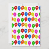 Gelukkige Verjaardagsuitnodiging Kleurrijke Ballon Kaart (Voorkant)