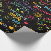 Gelukkige verjaardagswensen cadeaupapier (Hoek)