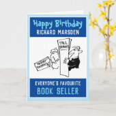 Gelukkige Verkoper van het Verjaardagsboek. Boekve Kaart (Gele Bloem)