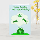 Gelukkige Verlate Leap Dag Verjaardag! Kaart (Gele Bloem)