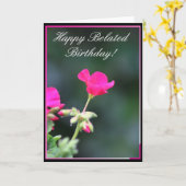 Gelukkige Verlate Verjaardag Geranium wenskaart Kaart (Gele Bloem)