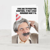 Gelukkige Verlate Verjaardag Verwarde Oude Man Hum Feestdagen Kaart (Voorkant)