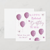 GELUKKIGE Verlate Verjaardag VOOR JOU. Aankondiging (Voorkant / Achterkant)