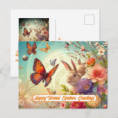 Gelukkige Vernal Equinox Groeten Briefkaart (Voorkant / Achterkant)