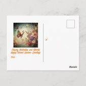 Gelukkige Vernal Equinox Groeten Briefkaart (Achterkant)