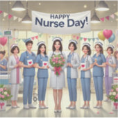 Gelukkige verpleegdag sticker (Voorkant)