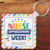 Gelukkige verpleegkundige appreciatie week sleutelhanger (Achterkant)